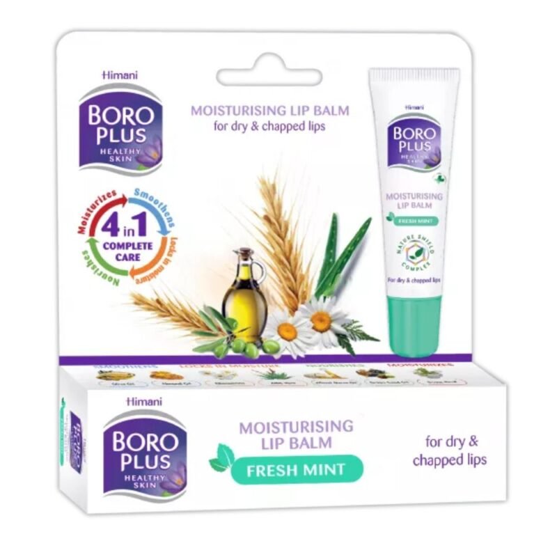 BORO PLUS drėkinamasis mėtų kvapo lūpų balzamas, 10 ml
