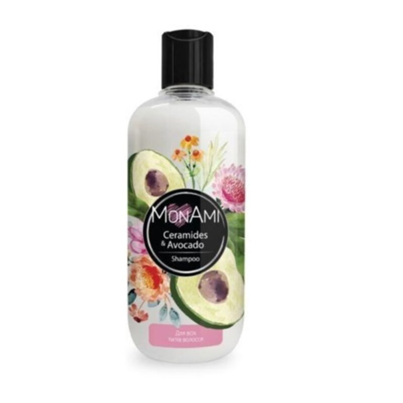 MonAmi maitinantis šampūnas visų tipų plaukams Keramid&Avokado, 500 ml