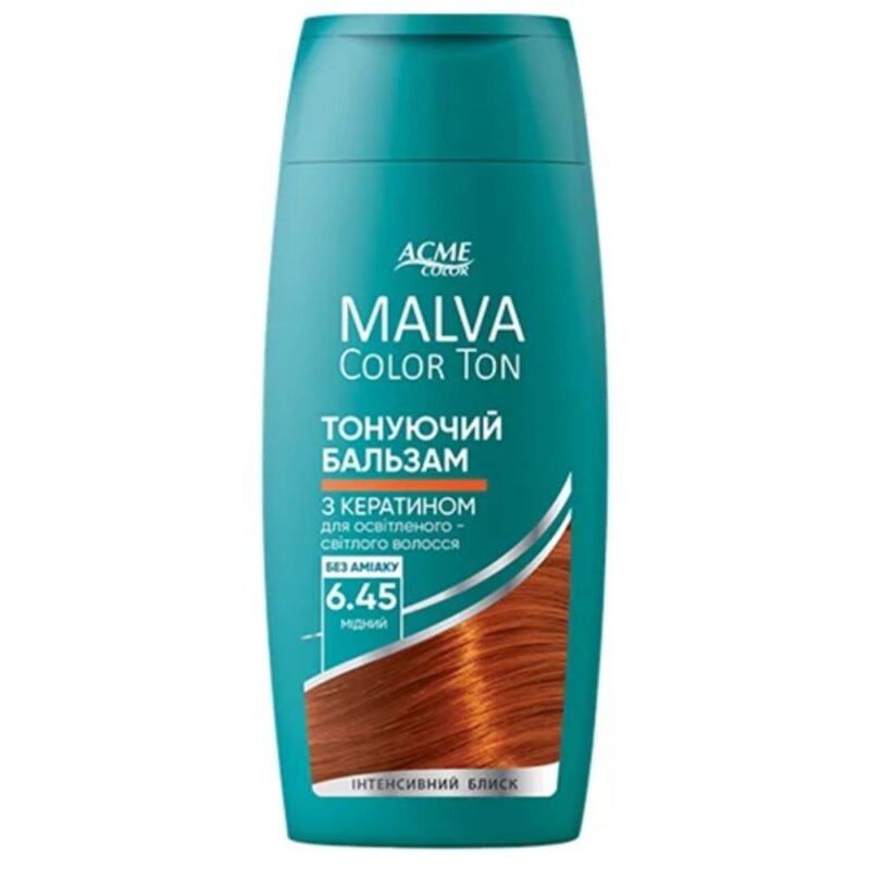 Dažomasis plaukų balzamas ACME MALVA COLOR TON Nr. 6.45, 180 ml