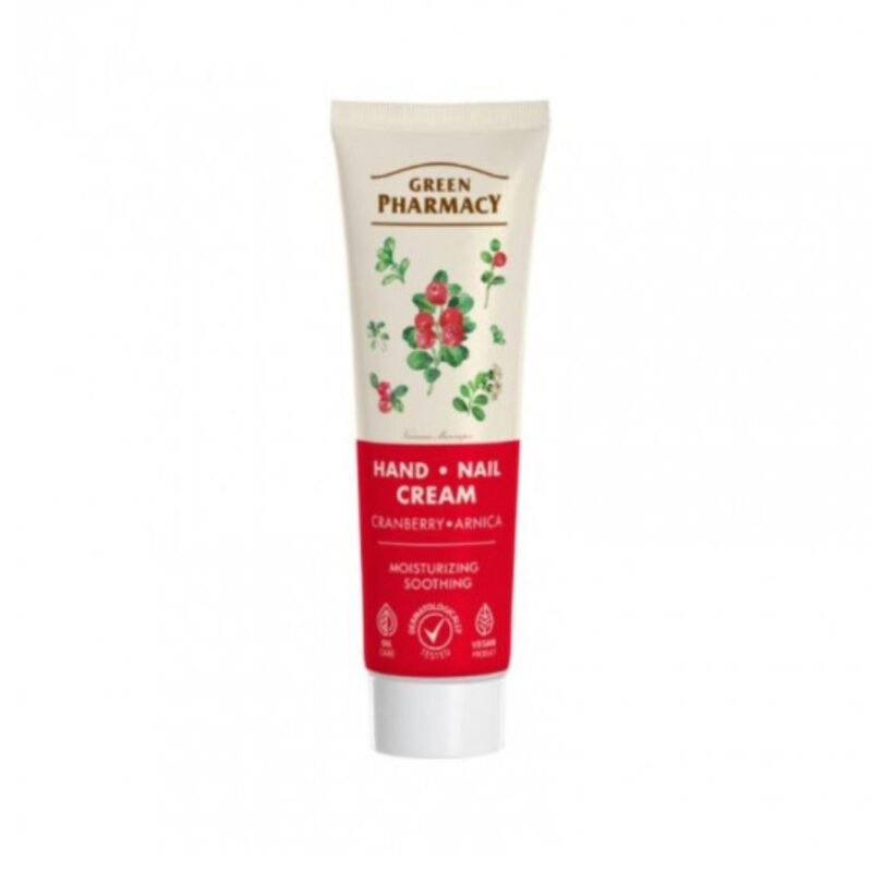 GREEN PHARMACY kremas rankoms ir nagams Spanguolės ir arnika, 100 ml