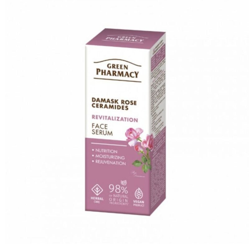 GREEN РHARMACY veido serumas Damasko rožė ir keramidai, 30 ml