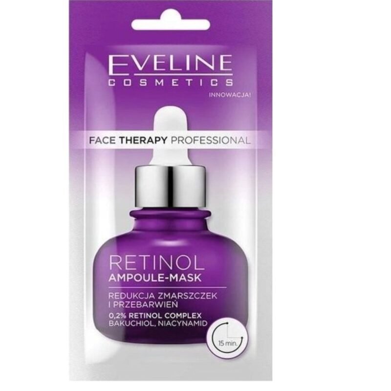 FACE THERAPY PROFESSIONAL Veido ampulė-kaukė nuo raukšlių RETINOL su retinoliu/15 MIN, 8 ml, 0,79 eur