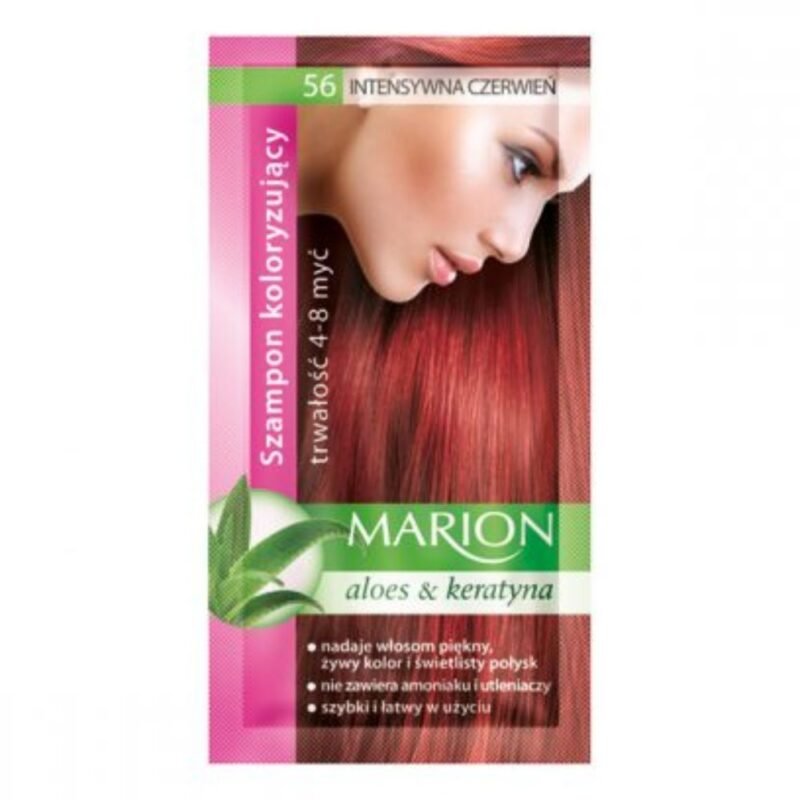 MARION dažantis šampūnas. Intensyviai raudona 56, 40 ml