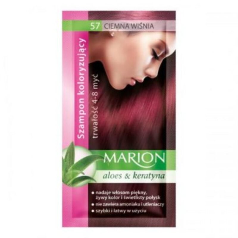 MARION dažantis šampūnas. Tamsi vyšnia 57, 40 ml
