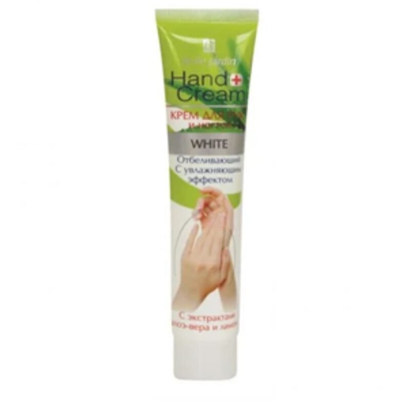 Šviesinantis rankų ir nagų kremas BELLE JARDIN su aloe vera ir citrinos ekstraktais, 125 ml