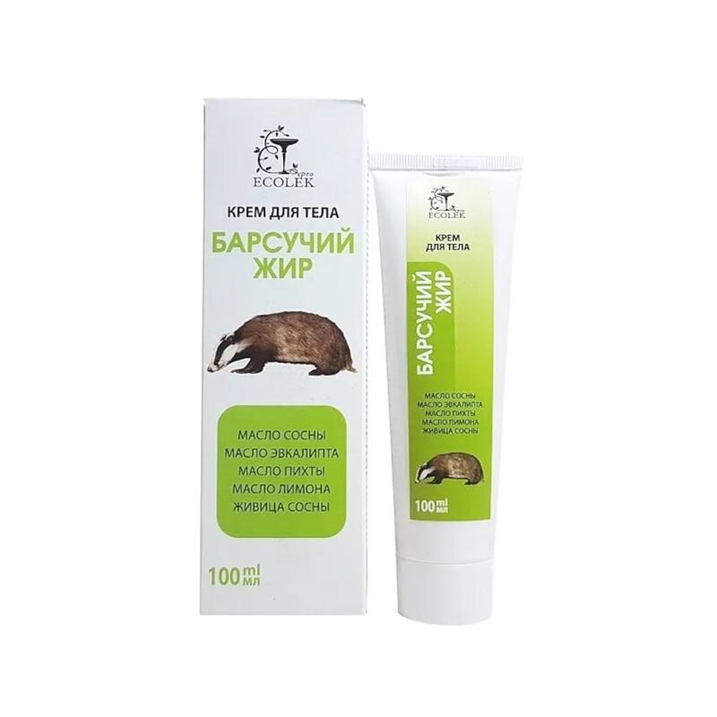Barsuko taukai kremas kūnui praturtintas eteriniais aliejais Ecolek-Pro, 100 ml