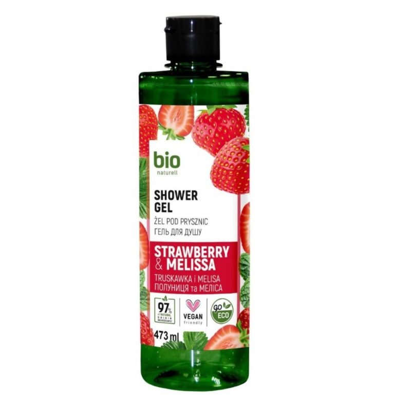 Bio Naturell dušo želė Braškė ir Melisa, 473 ml