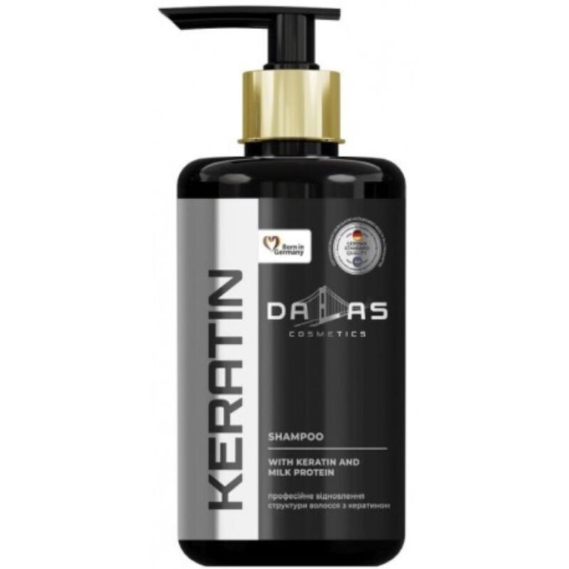 DALAS Cosmetics keratino plaukų šampūnas su pieno baltymais ir keratinu, 1 l