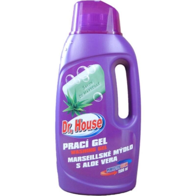 DR. HOUSE skalbimo gelis Marselio muilas ir alavijas, 1,5 l