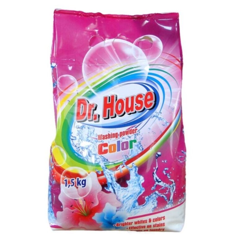 DR. HOUSE Skalbimo milteliai Color, 1,5 kg