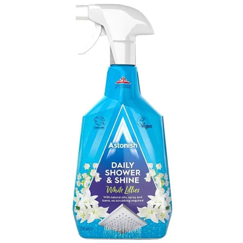 Dušo kabinų valiklis ASTONISH WHITE LILIES, 750 ml