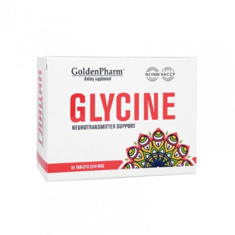 GOLDEN PHARM maisto papildas Glicinas, 50 tablečių