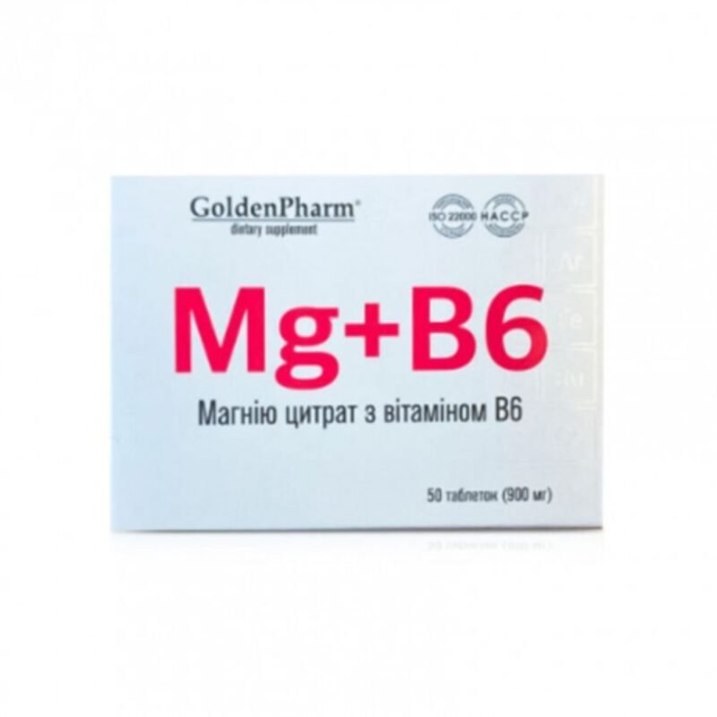 GOLDEN PHARM maisto papildas Magnis B 6, 50 tablečių