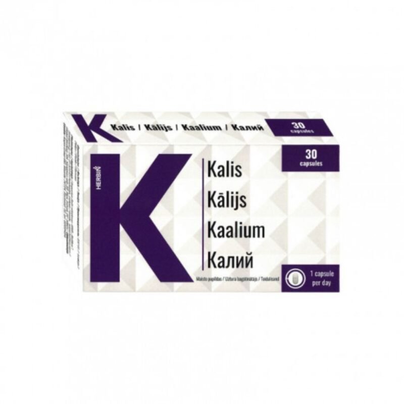 HERBIN Kalis maisto papildas, 30 kapsulių