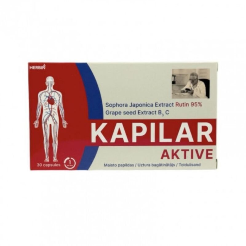 HERBIN Kapilar Aktiv maisto papildas, 30 kapsulių