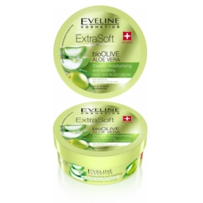 Kūno ir veido kremas EVELINE Extra Soft bioOLIVE Aloe vera, 200 ml