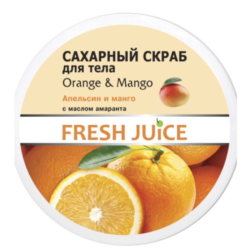 Kūno šveitiklis su cukrumi Fresh Juice Orange & Mango, 225 ml