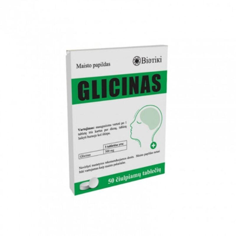 Maisto papildas Glicinas, 50 tablečių