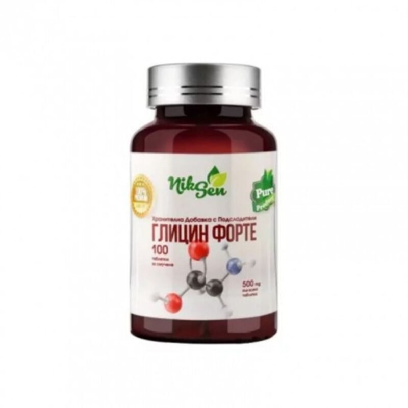 Maisto papildas Glicinas forte 500 mg, 100 tablečių