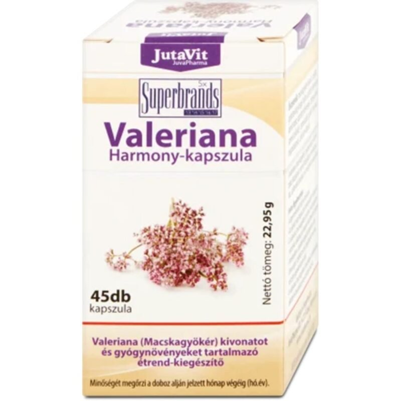 Maisto papildas JutaVit Valeriana Harmony, 45 kapsulės
