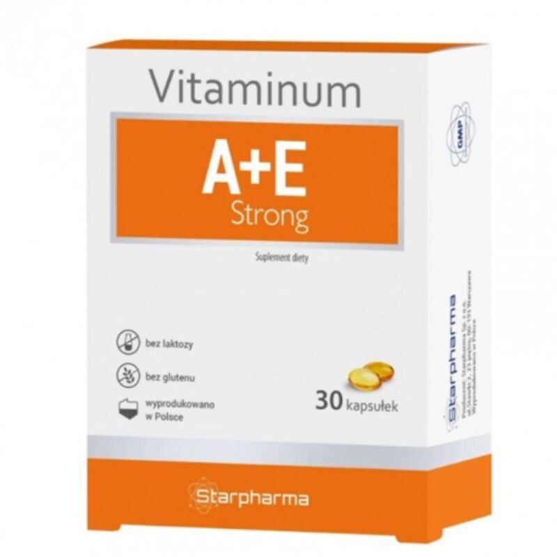 Maisto papildas Starpharma Vitaminum A+E Strong, 30 kapsulių