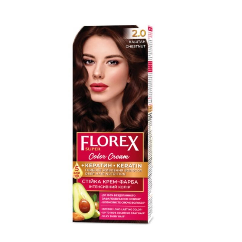 Plaukų dažai FLOREX 2.0 kaštonas