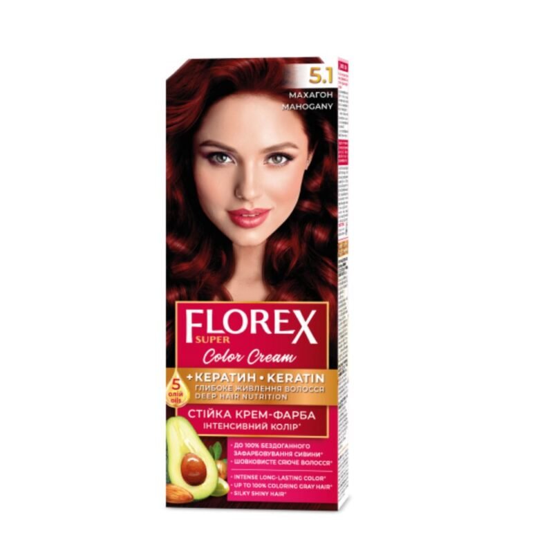 Plaukų dažai FLOREX 5.1 machagonas