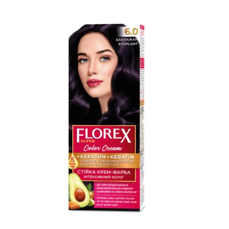 Plaukų dažai FLOREX 6.0 baklažanas