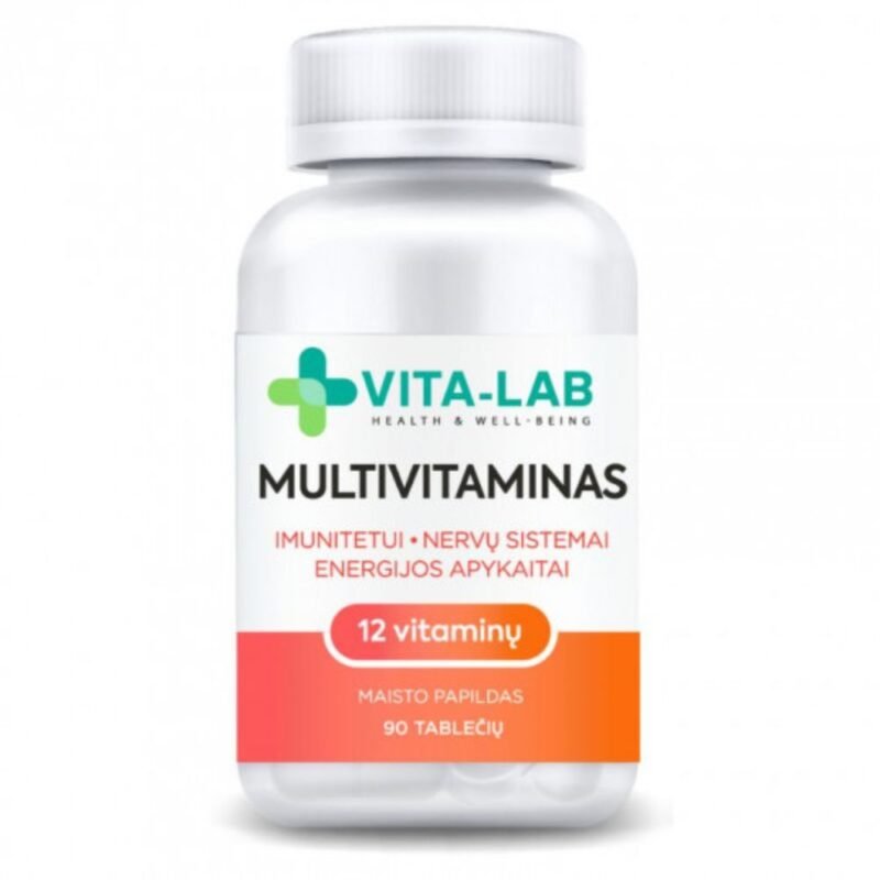 VITA-LAB maisto papildas Multivitaminas 12 komponentų, 90 tablečių