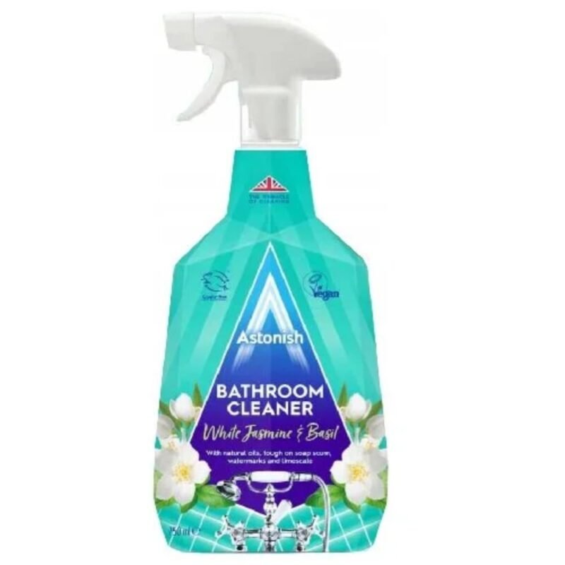 Vonios kambario valiklis ASTONISH WHITE JASMINE & BASIL, 750 ml