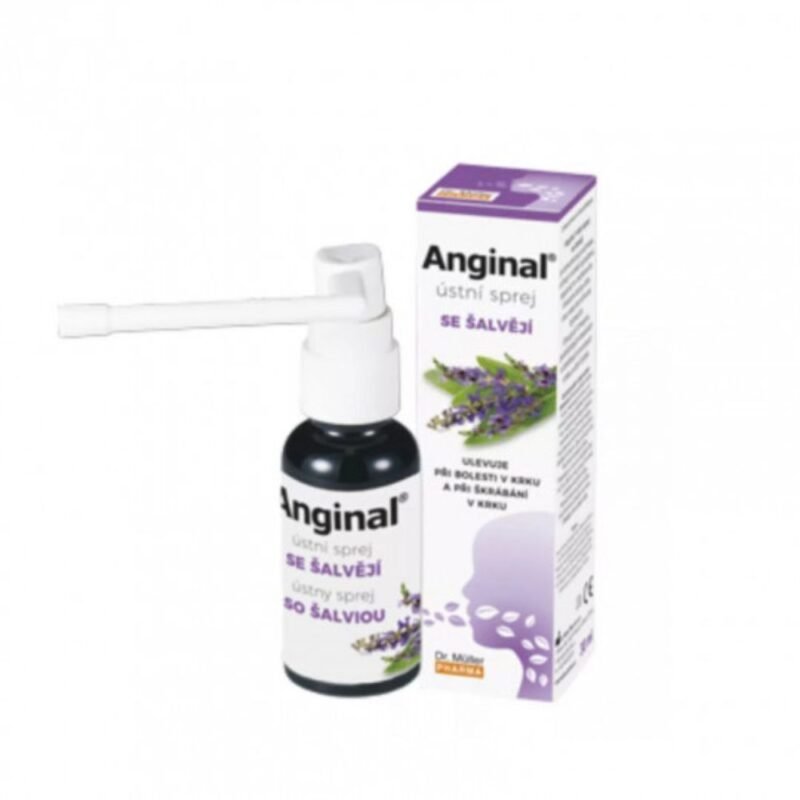 DR. MULLER ANGINAL purškalas gerklei su šalaviju, 30 ml