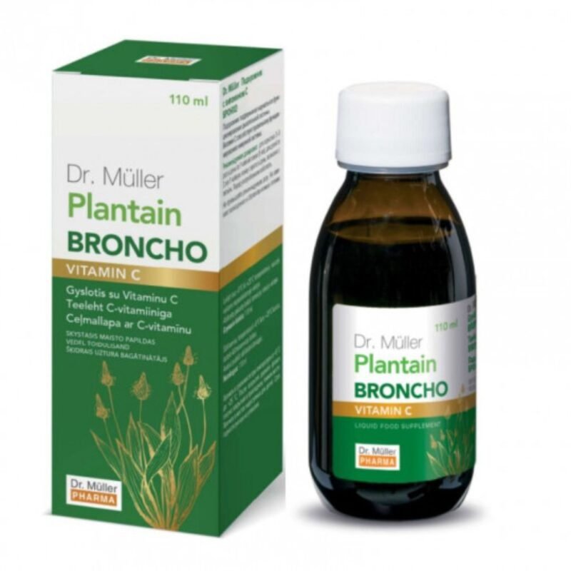 DR. MULLER BRONCHO skystasis maisto papildas Gyslotis su vitaminu C, 110 ml