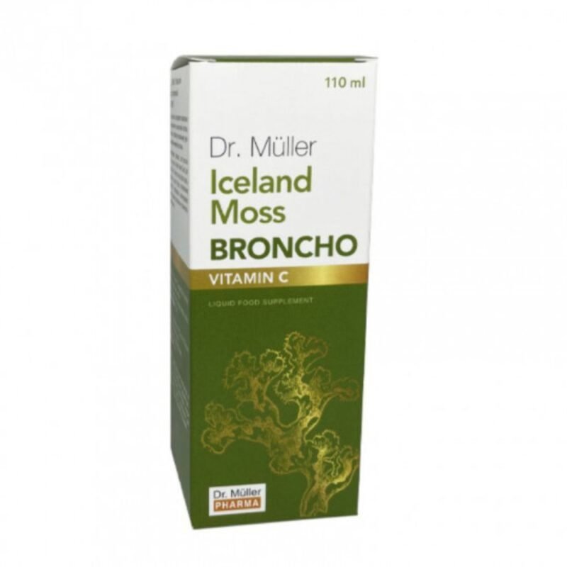 DR. MULLER BRONCHO skystasis maisto papildas Islandinė kerpė su vitaminu C, 110 ml