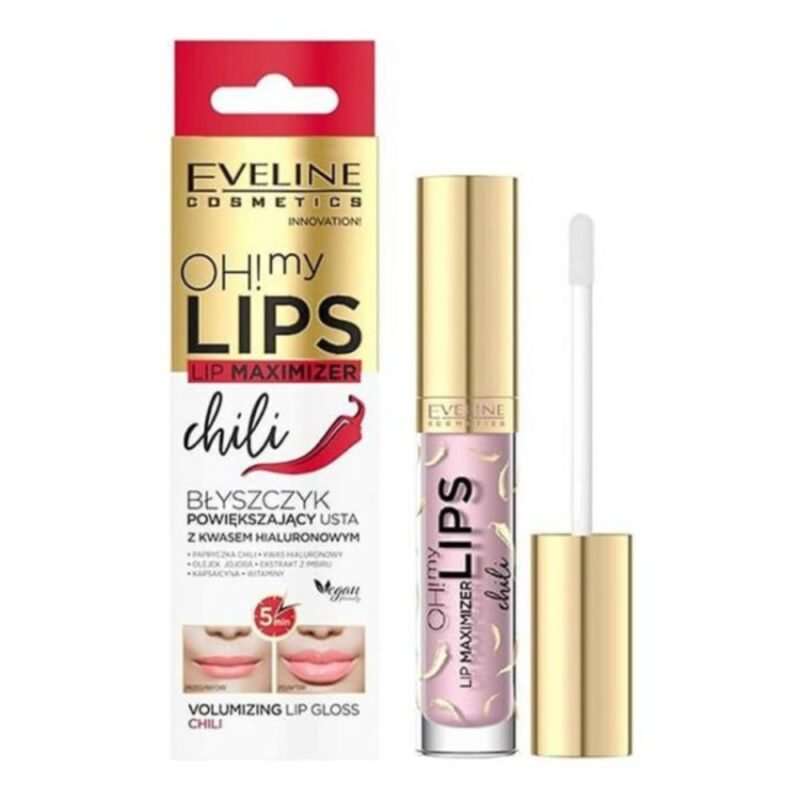 EVELINE OH MY LIPS LIP MAXIMIZER lūpas putlinantis blizgis Chili, 4,5 ml