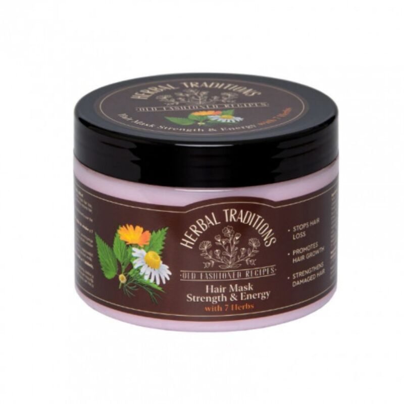 HERBAL TRADITIONS plaukų kaukė su 7 žolelėmis, stiprinanti ir skatinanti plaukų augimą, 300 ml