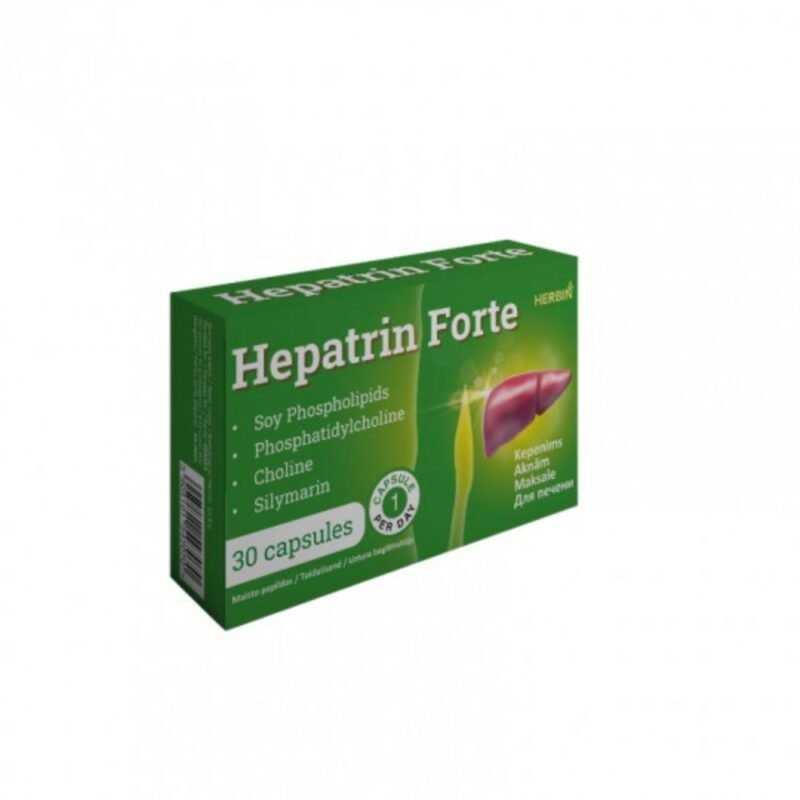 HERBIN Hepatrin Forte maisto papildas, 30 kapsulių