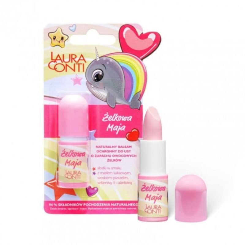 LAURA CONTI lūpų balzamas vaikams Maya vaisių aromato, 3,8 g