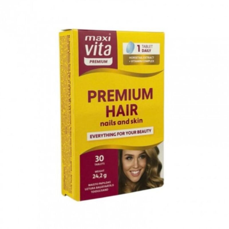 MAXIVITA maisto papildas Premium plaukai, nagai, oda, 30 tablečių