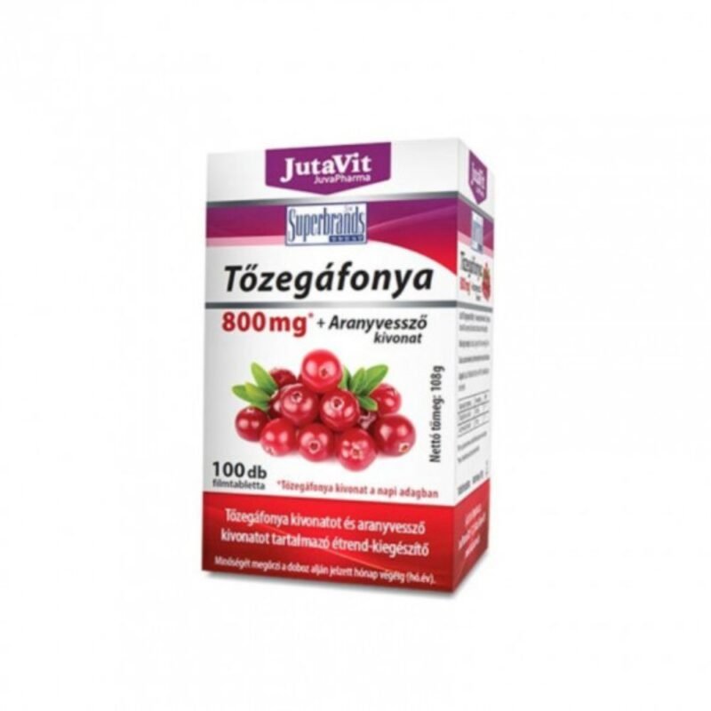Maisto papildas JUTAVIT Spanguolės ekstraktas 800mg + rykštenės ekstraktas šlapimo sistemai, 100 tablečių