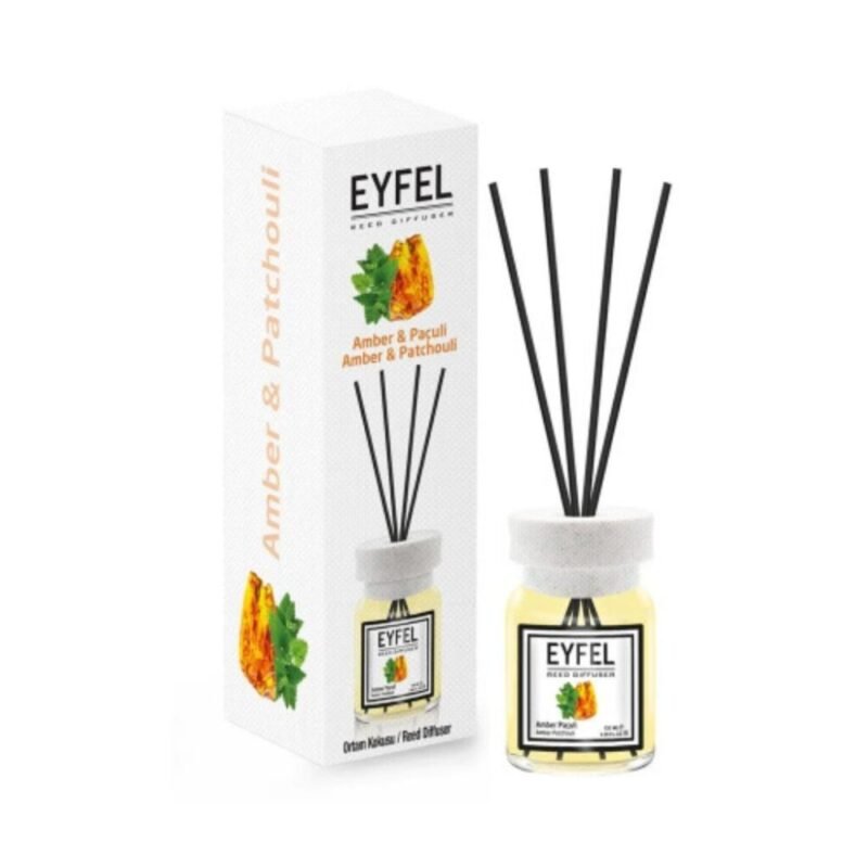 Namų kvapas su lazdelėmis EYFEL AMBER & PATCHOULI, 120 ml