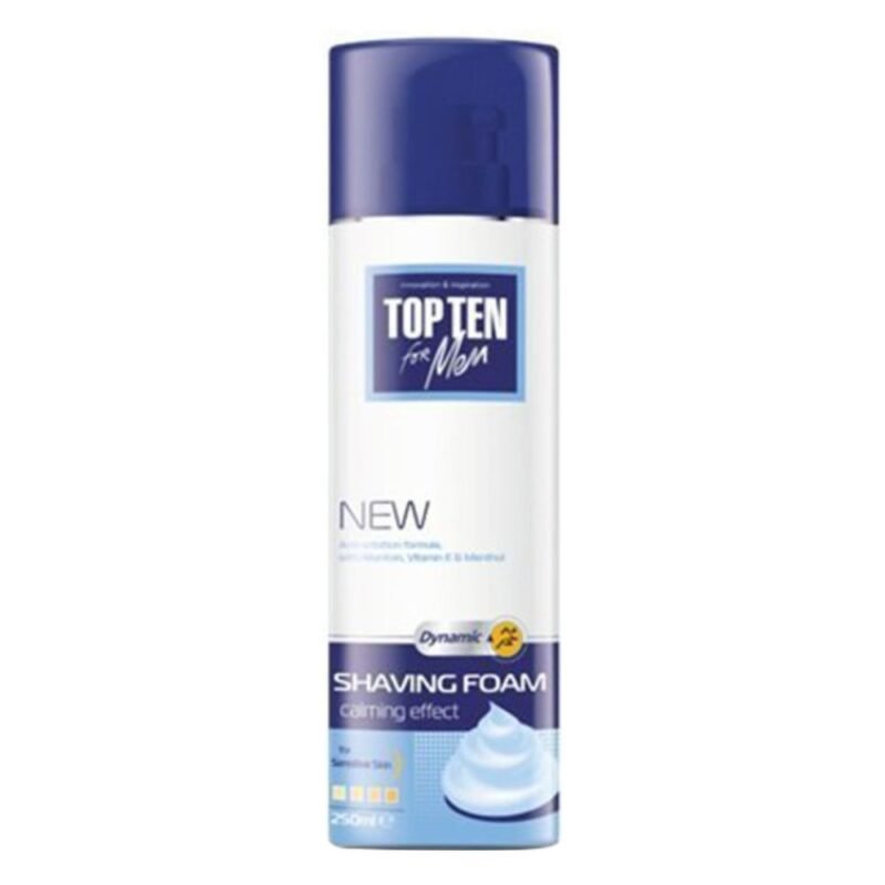 TOP TEN FOR MEN šaldantis skutimosi kremas vyrams Active, 100 ml