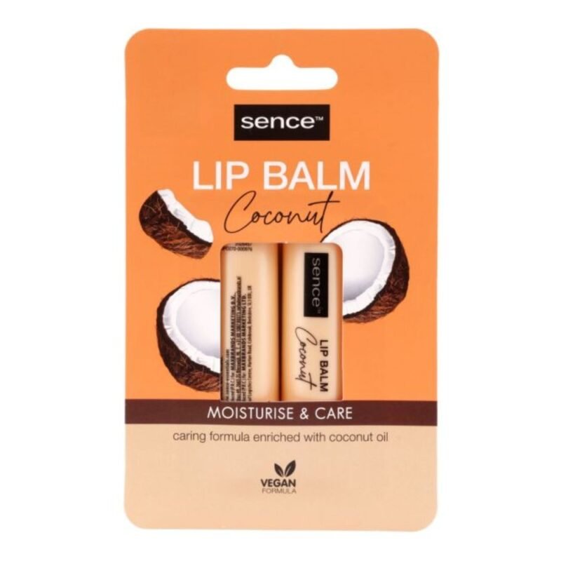SENCE COCONUT lūpų balzamai, 2 x 4,3 g