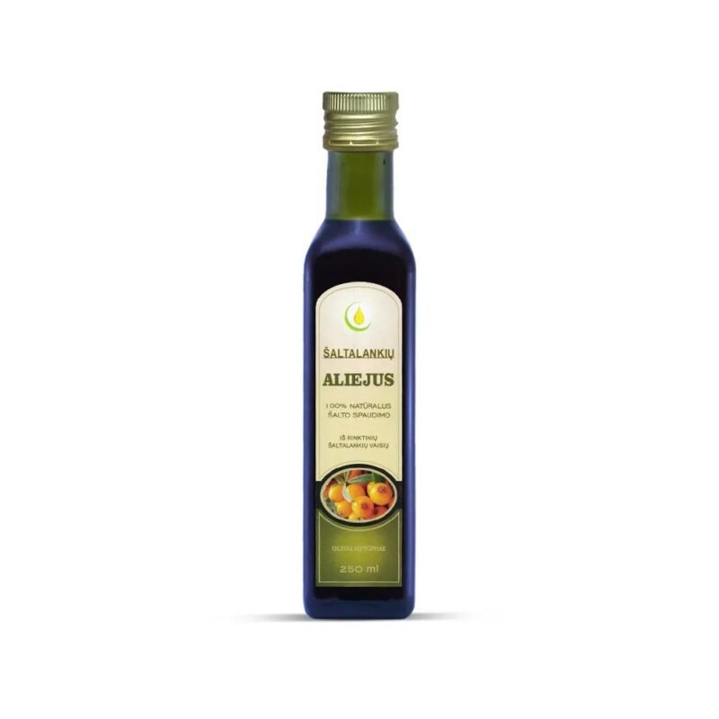 Šaltalankių aliejus natūralus, nerafinuotas, šalto spaudimo, 250 ml