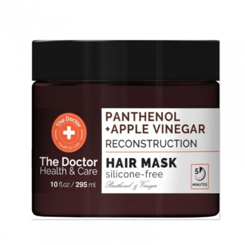 THE DOCTOR plaukų kaukė Pantenolis + Obuolių actas Atstatymas, 295 ml