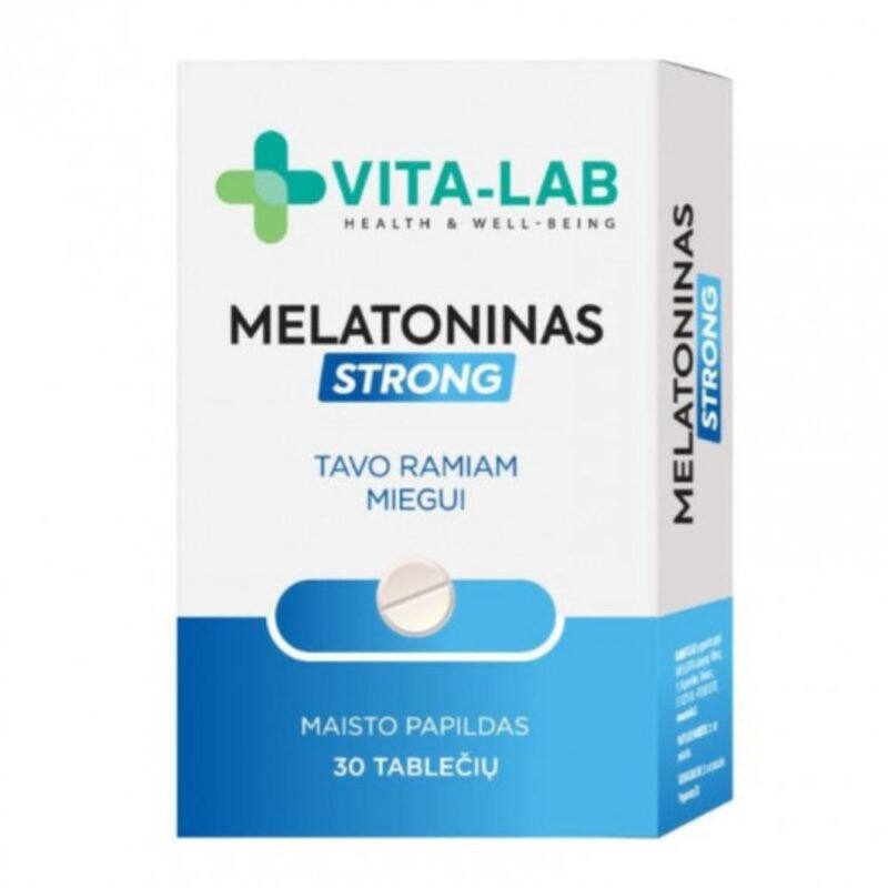 VITA-LAB maisto papildas Melatoninas STRONG, 30 tablečių