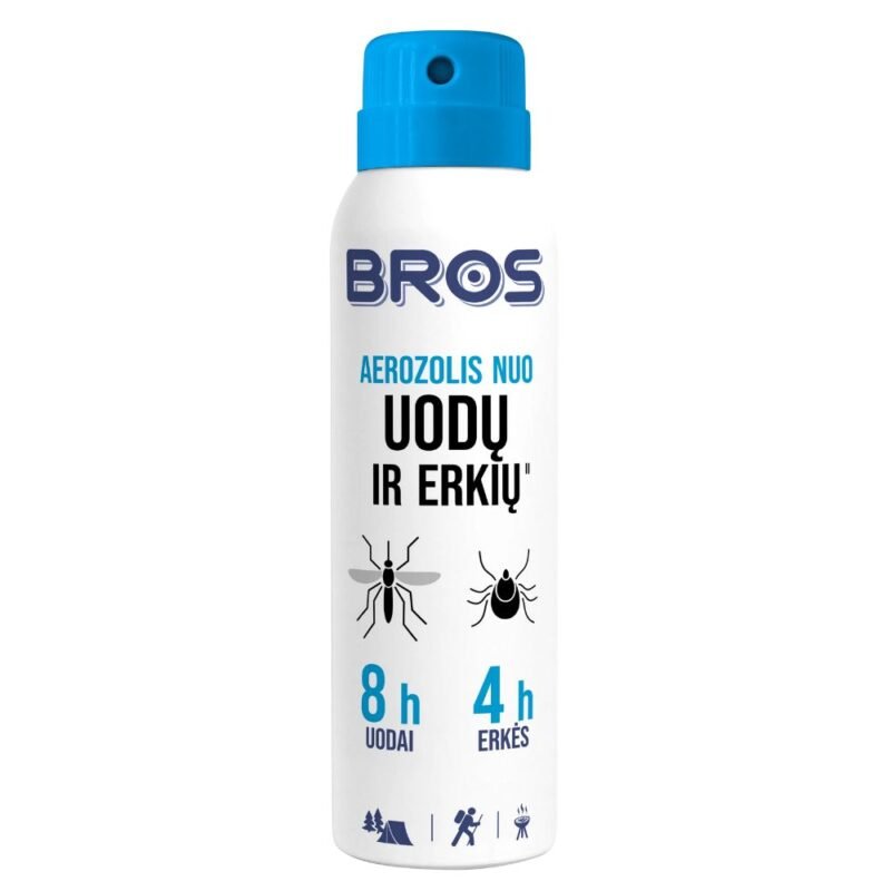 BROS aerozolis nuo uodų ir erkių, 90 ml