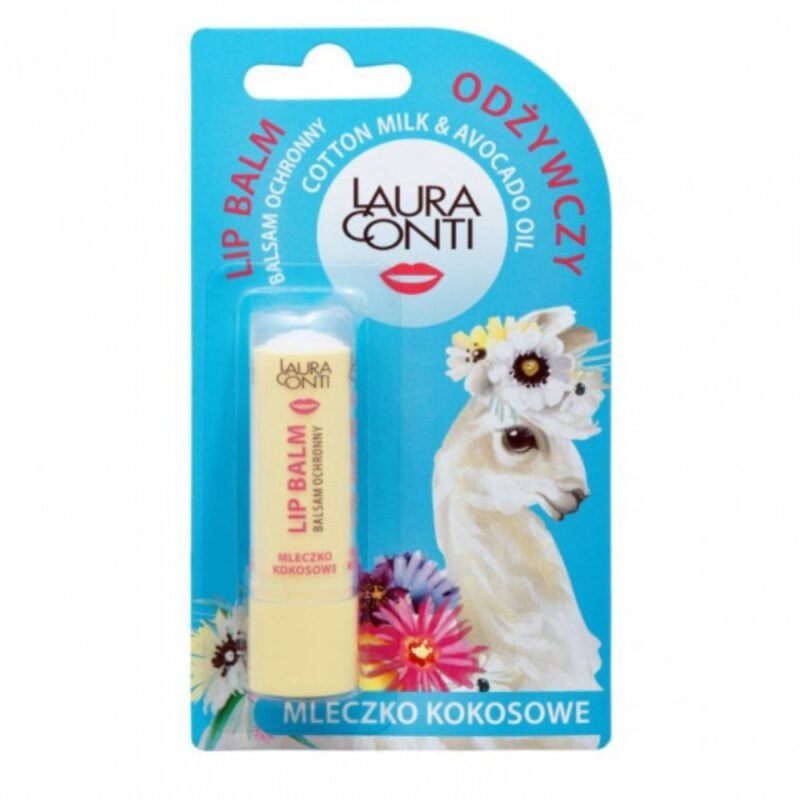 LAURA CONTI lūpų balzamas kokoso pieno aromato, 4,8 g