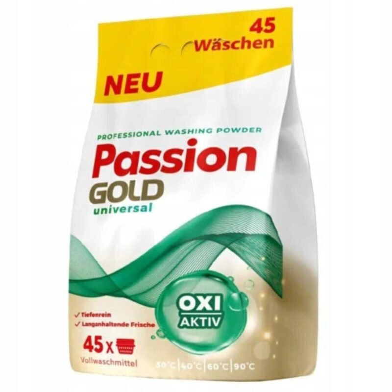 Skalbiamieji milteliai PASSION GOLD UNIVERSAL, 45 skalbimai, 2,7 kg
