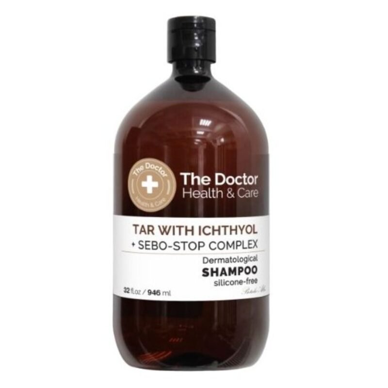THE DOCTOR šampūnas Degutas + Ichtiolis + SEBO-STOP kompleksas, 946 ml