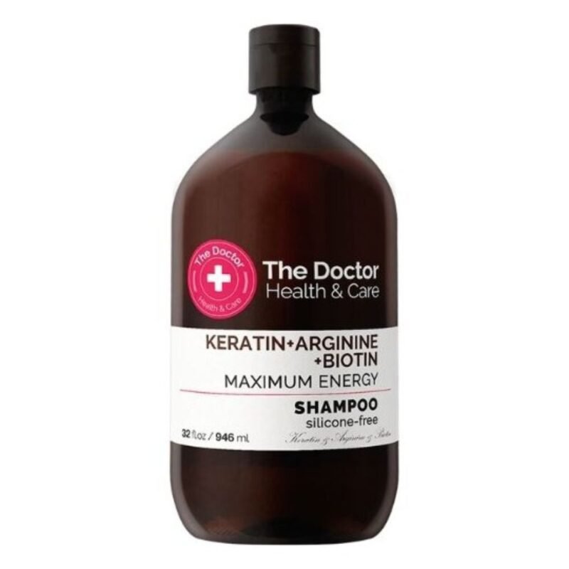 THE DOCTOR šampūnas Keratinas + Argininas + Biotinas Maksimali Energija, 946 ml